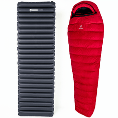 4 seasons bundle - down sleeping bag + sleeping mat