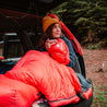 ALPIN LOACKER Sac de couchage en duvet ultra - léger rouge pour l'alpinisme, sac de couchage pour plusieurs excursions d'une journée, sac de couchage de voyage