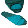 Alpin Loacker sininen vihreä synteettinen makuupussi, ulkomakuupussi ultrakevyt 